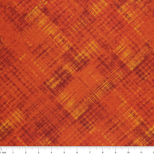 A Walk in the Forest Fabric Collection - Brushed Plaid Sunset