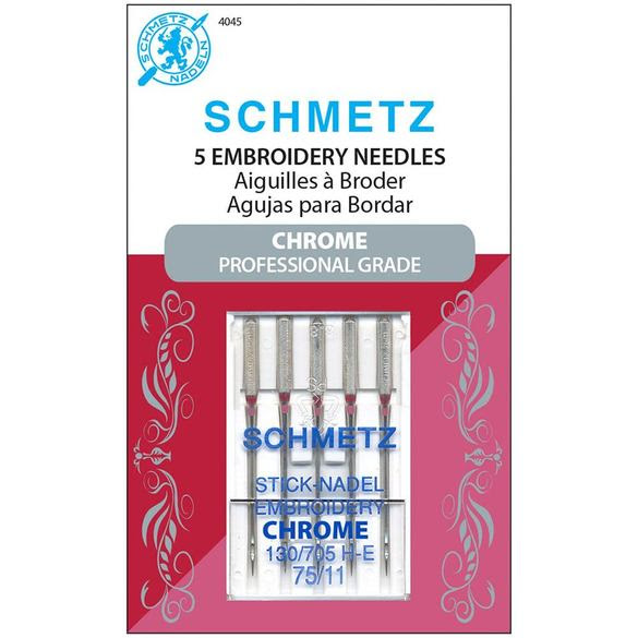 Schmetz Chrome Embroidery Needles (5 pack)