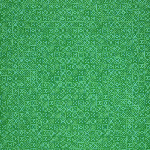 Poolside Too Fabric Collection - Architectural Blocks Verdant