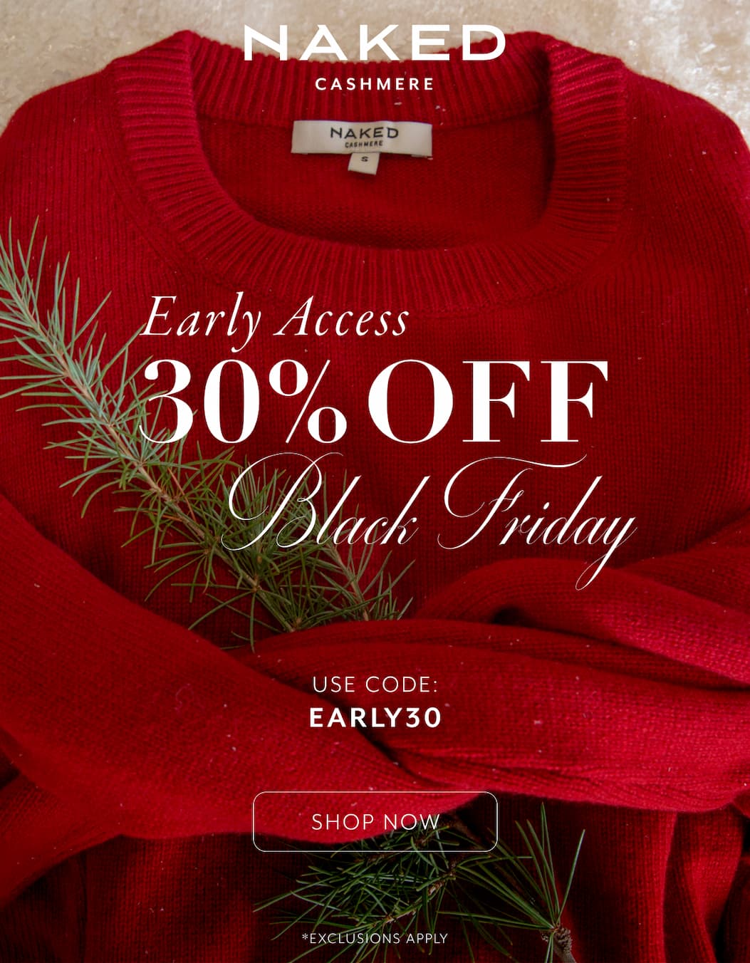 Early Access: 30% Off Black Friday