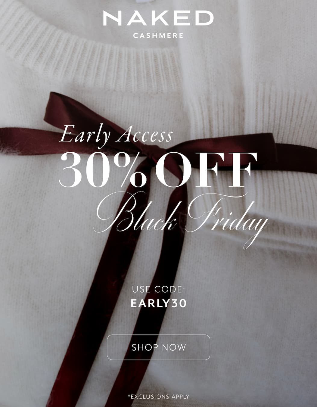 Early Access: 30% Off Black Friday