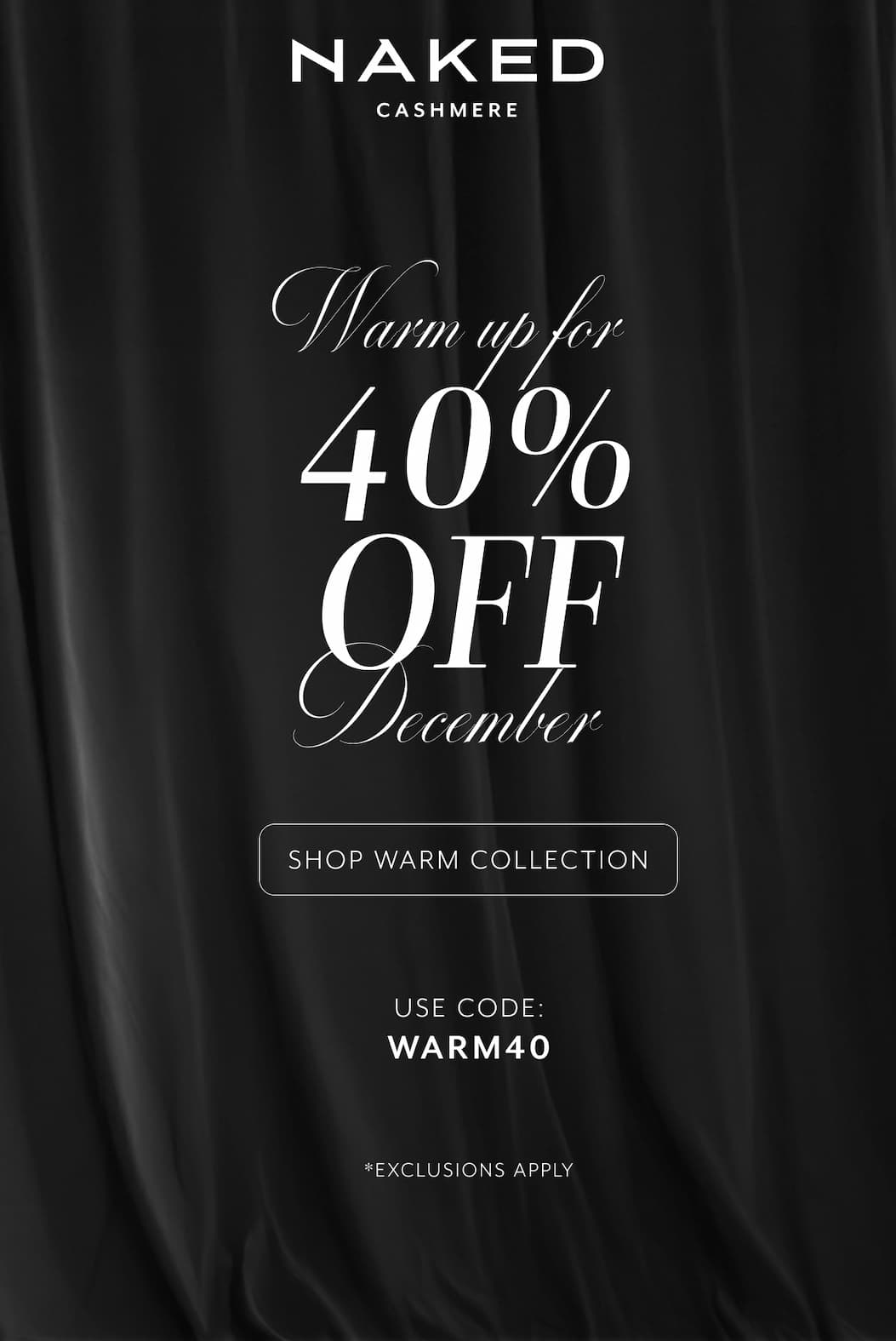 40% Off Select Styles