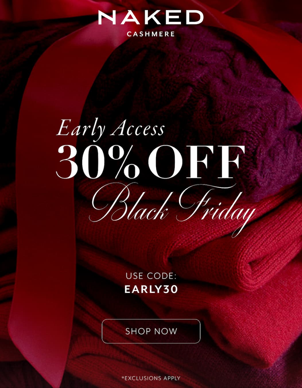 Early Access: 30% Off Black Friday