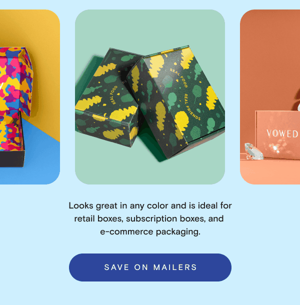 Looks great in any color and is ideal for retail boxes, subscription boxes, and e-commerce packaging. 