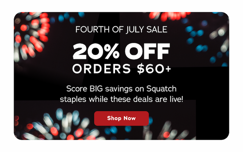 Fourth Of July Sale 20% Off Orders $60+