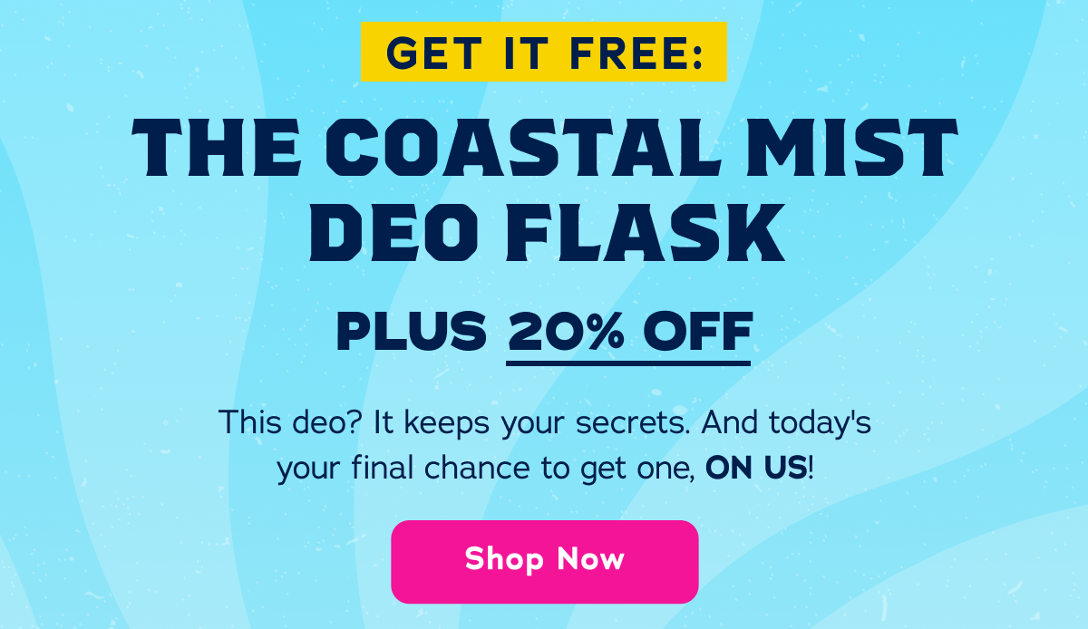 Get It Free: The Coastal Mist Deo Flask Plus 20% Off