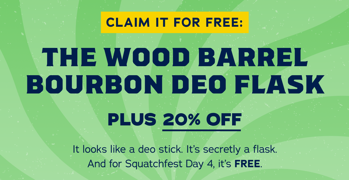 Claim It For Free: The Wood Barrel Bourbon Deo Flask Plus 20% Off