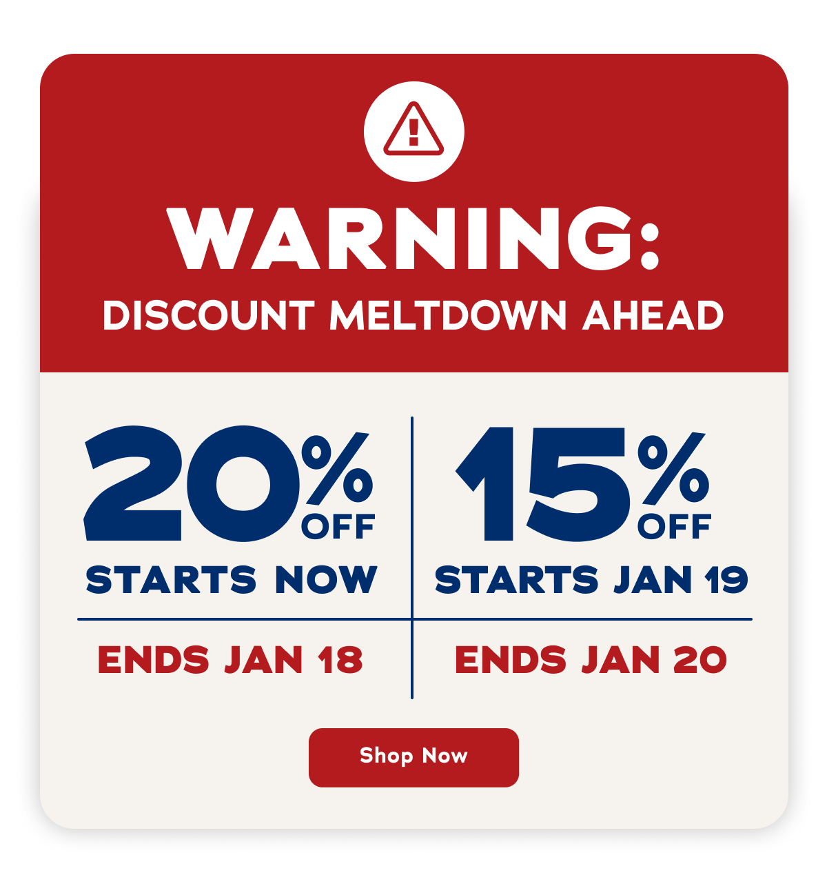 Warning: Discount Meltdown Ahead
