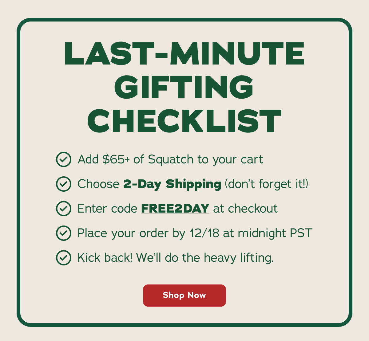 Last-Minute Gifting Checklist