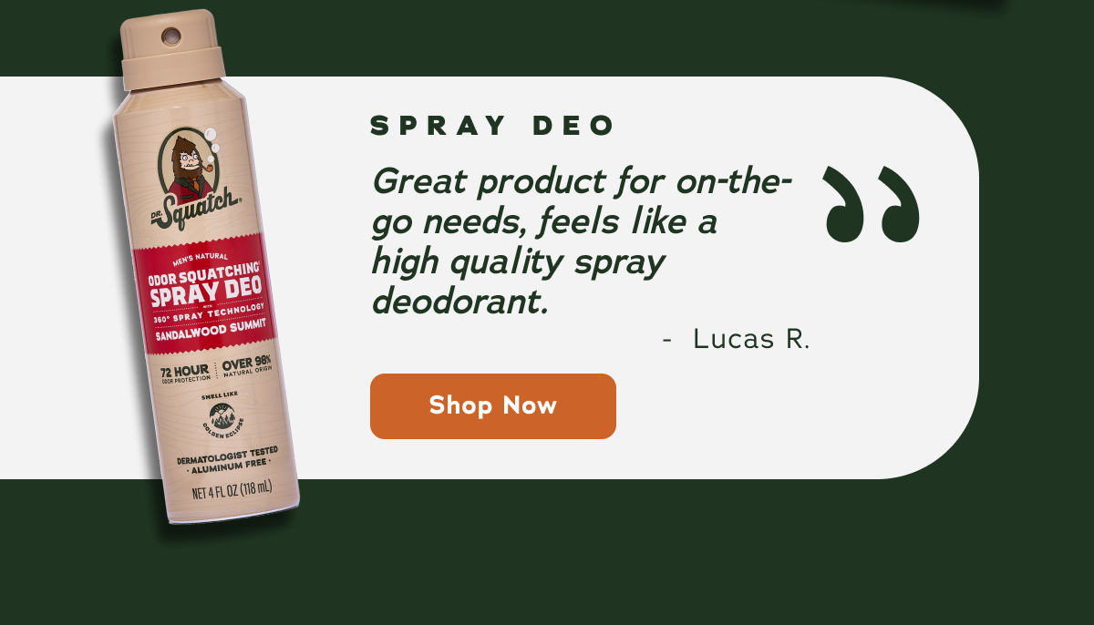 Spray Deo - "Great product for on-the-go needs, feels like a high quality spray deodorant." - Lucas R. Shop now!