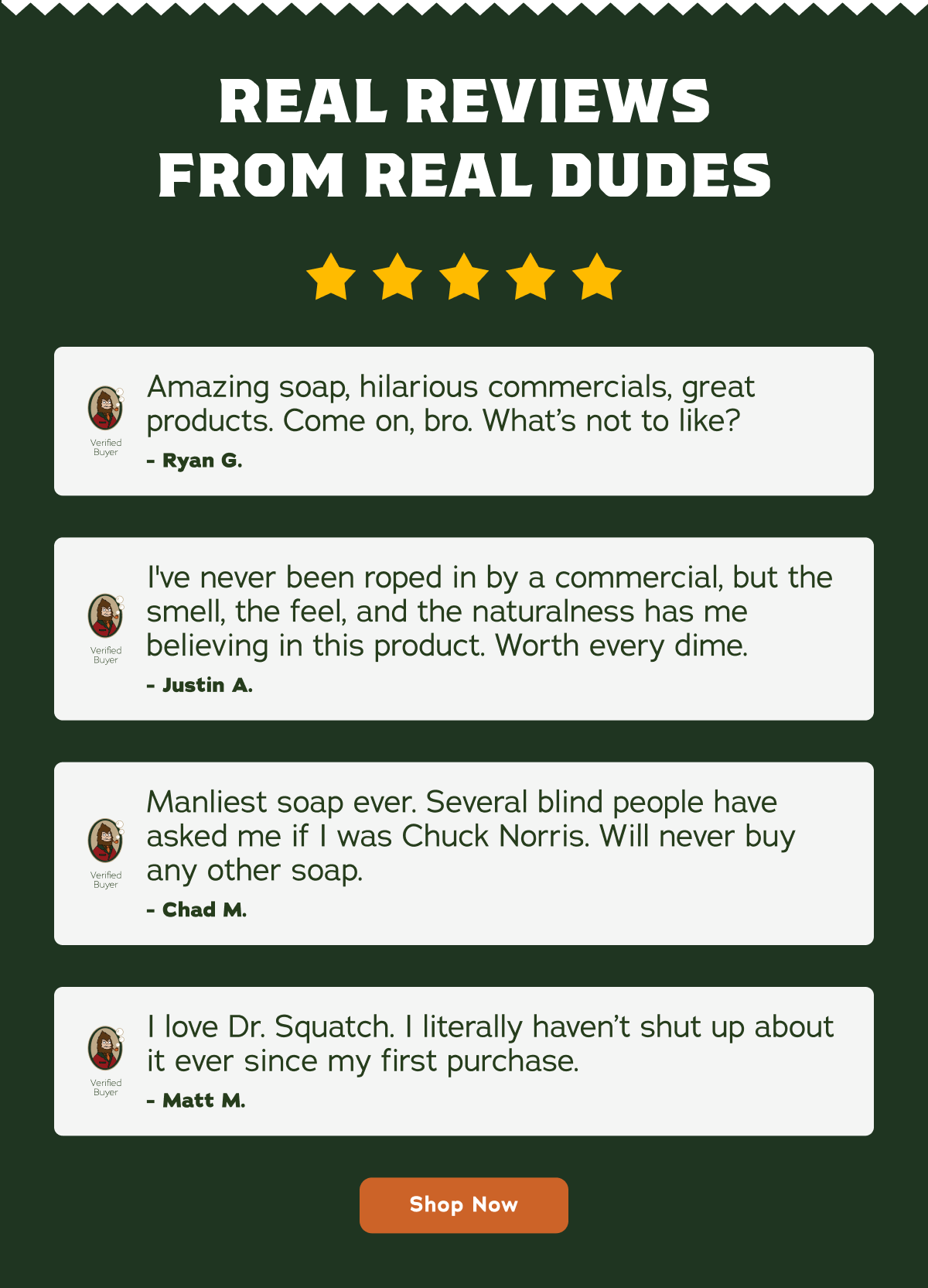 Real Reviews From Real Dudes - Shop Now 