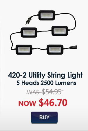 Stonepoint LED Lighting 420-2 Utility Lighting LED String Light (5 Heads) 
