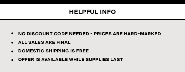 helpful info on End of Year Sale