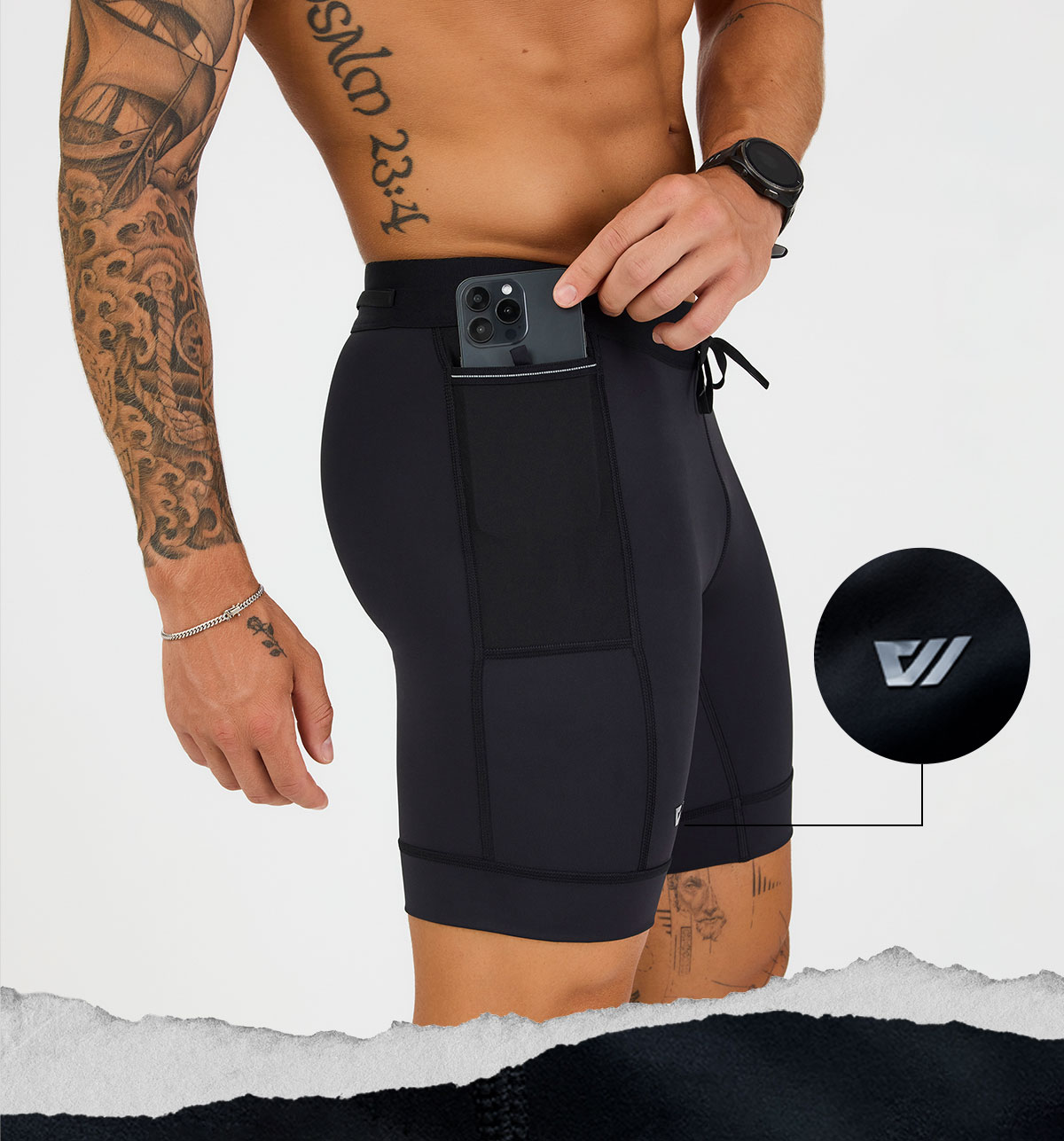 SPRINT HALF TIGHT | GOTHAM BLACK