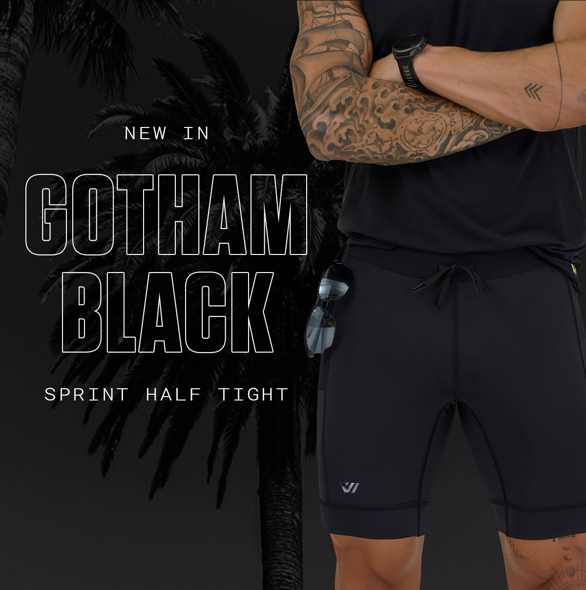 SPRINT HALF TIGHT | GOTHAM BLACK