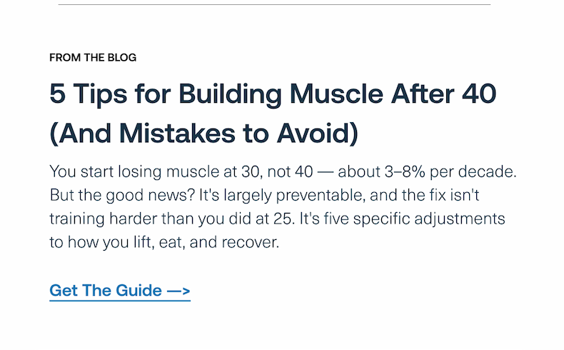 building muscle after 40