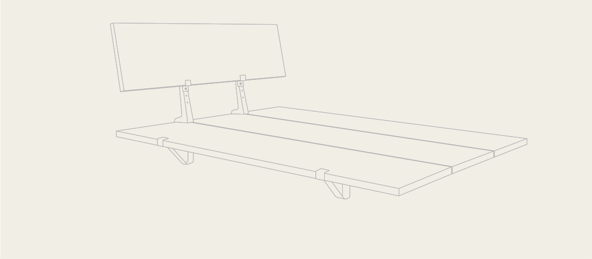 Attaches easily to the Floyd Bed, stays in place with reinforced  steel rails that remain out of sight.
