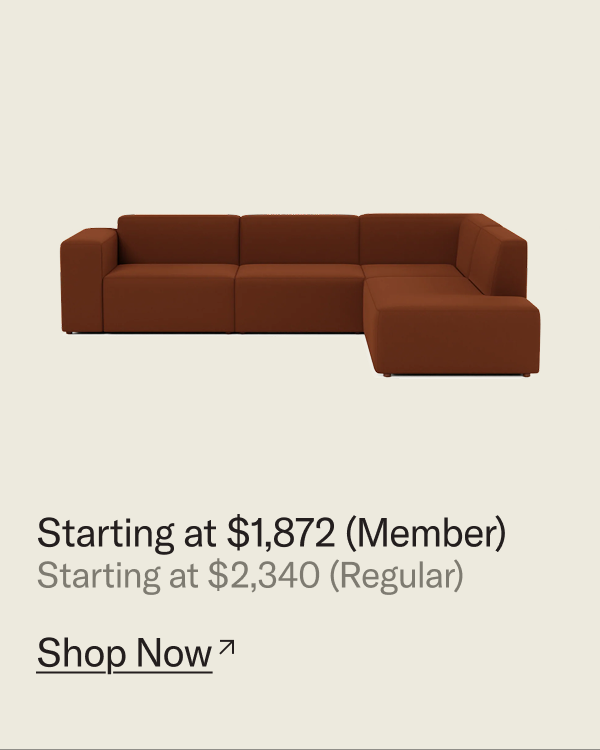 The Form Sectional, starting at $1872 for members.
