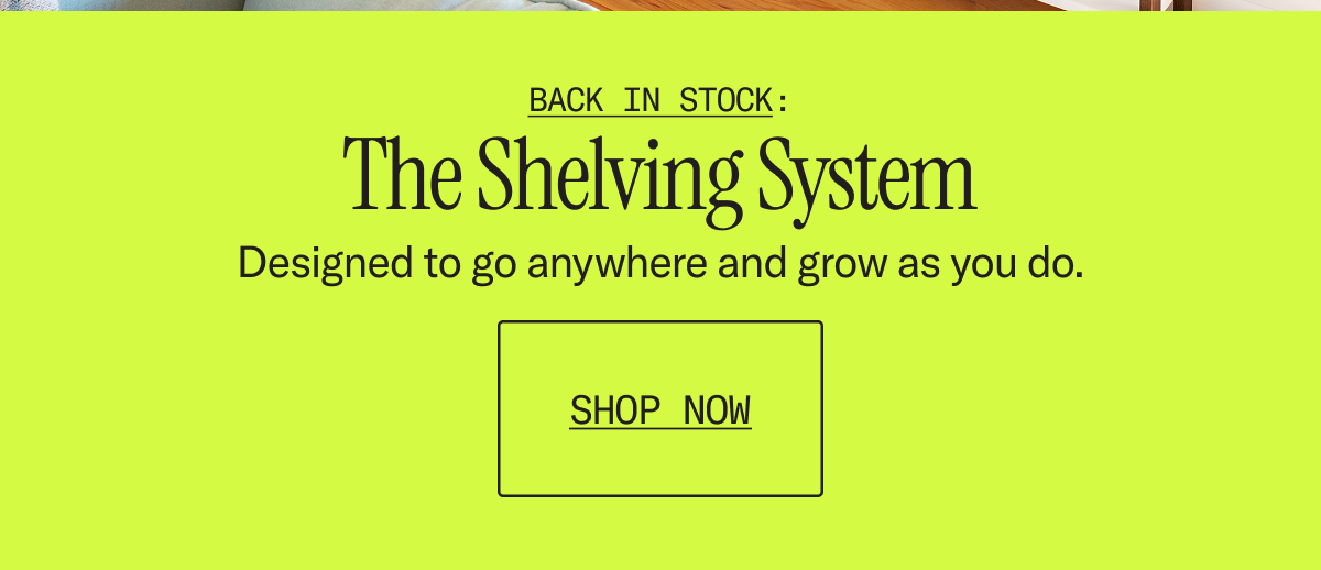 Back in Stock: The Shelving System