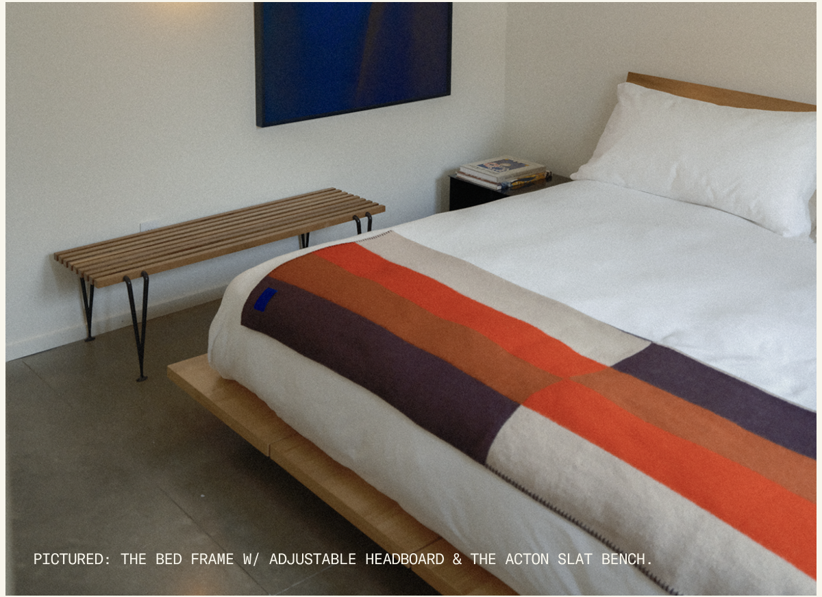 Save 30% on The Bed Frame & The Acton Slat Bench