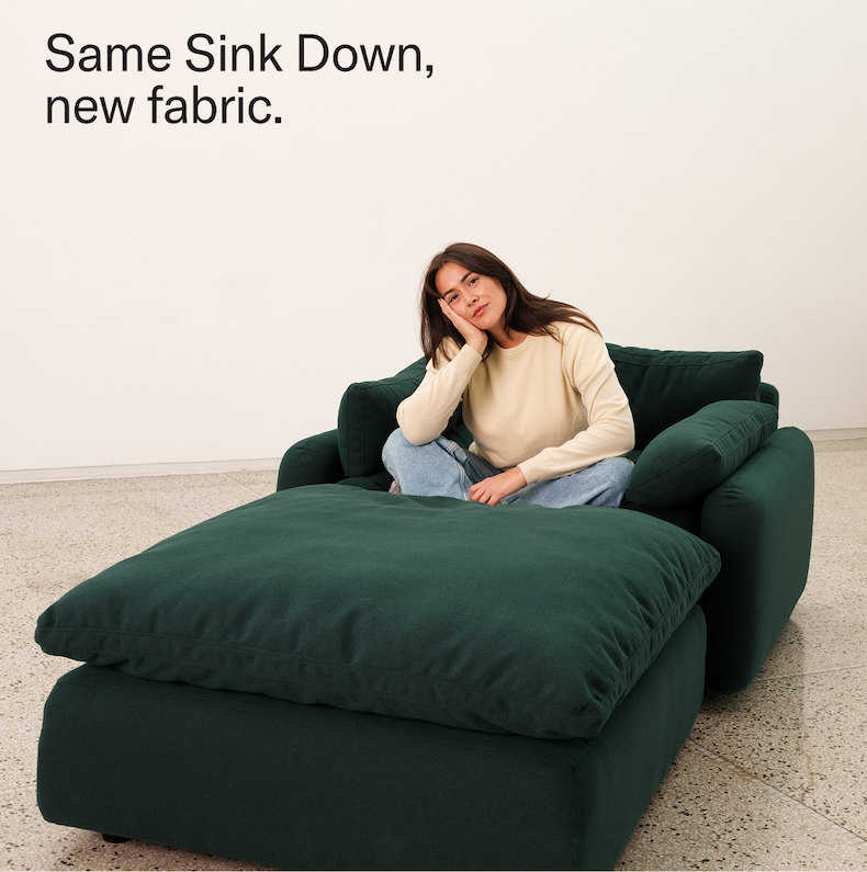 Same Sink Down, new fabric.