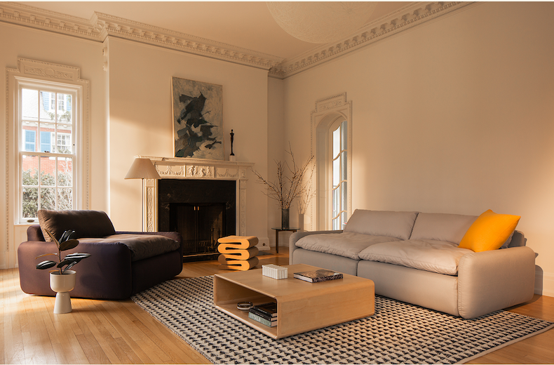 Pictured: Sink Down Sectional & Lounge Chair