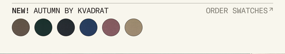 New for Sink Down: Autumn by Kvadrat. Order Swatches.