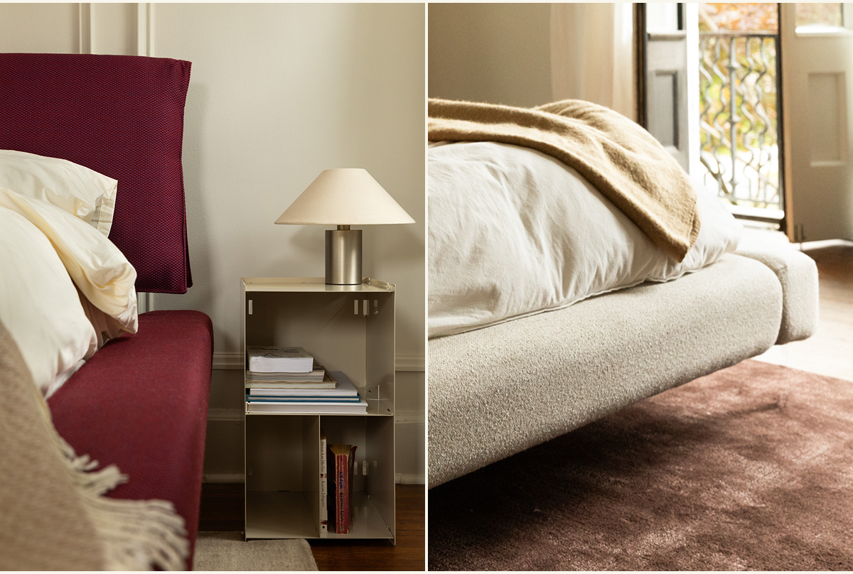 Available in upholstery fabrics from Kvadrat and Crypton.
