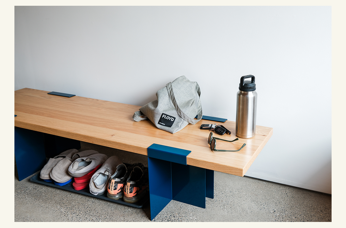 The Lift Off Bench in Oak/Marine