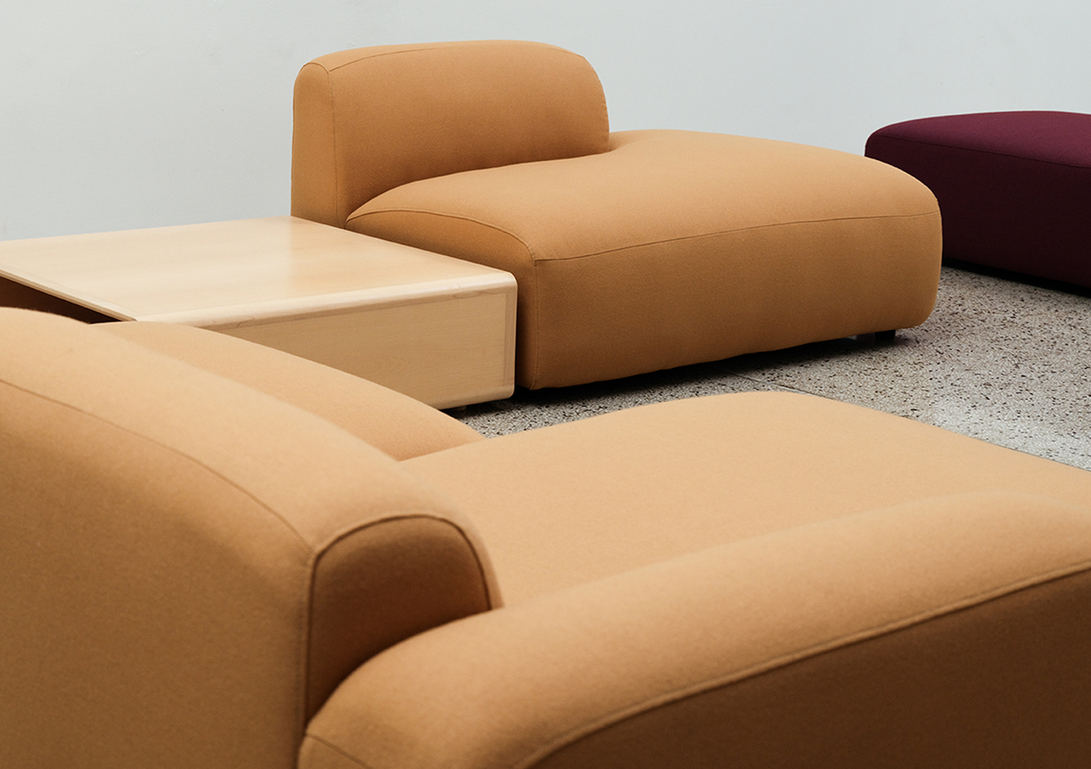 The Soft Serve Sectional in Camel (Hero by Kvadrat)