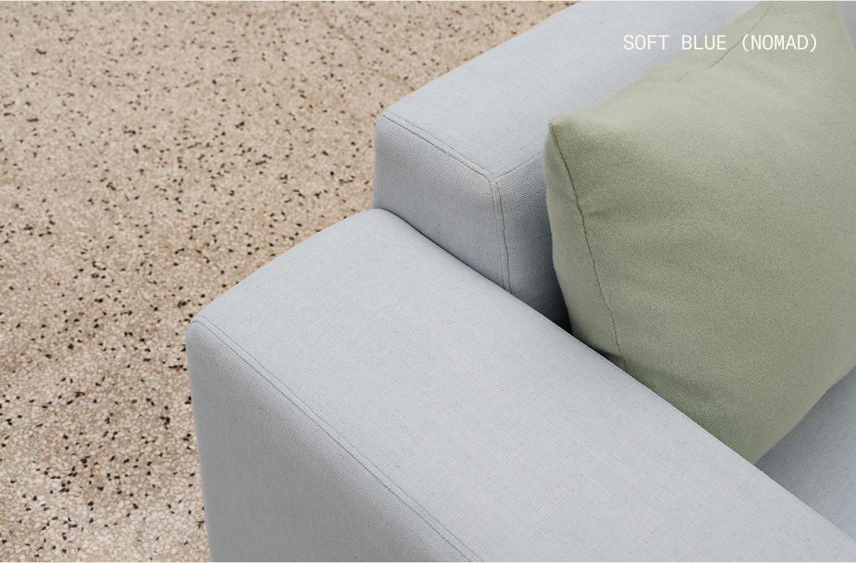Pictured: The Form Sectional in 'Soft Blue' (Nomad)