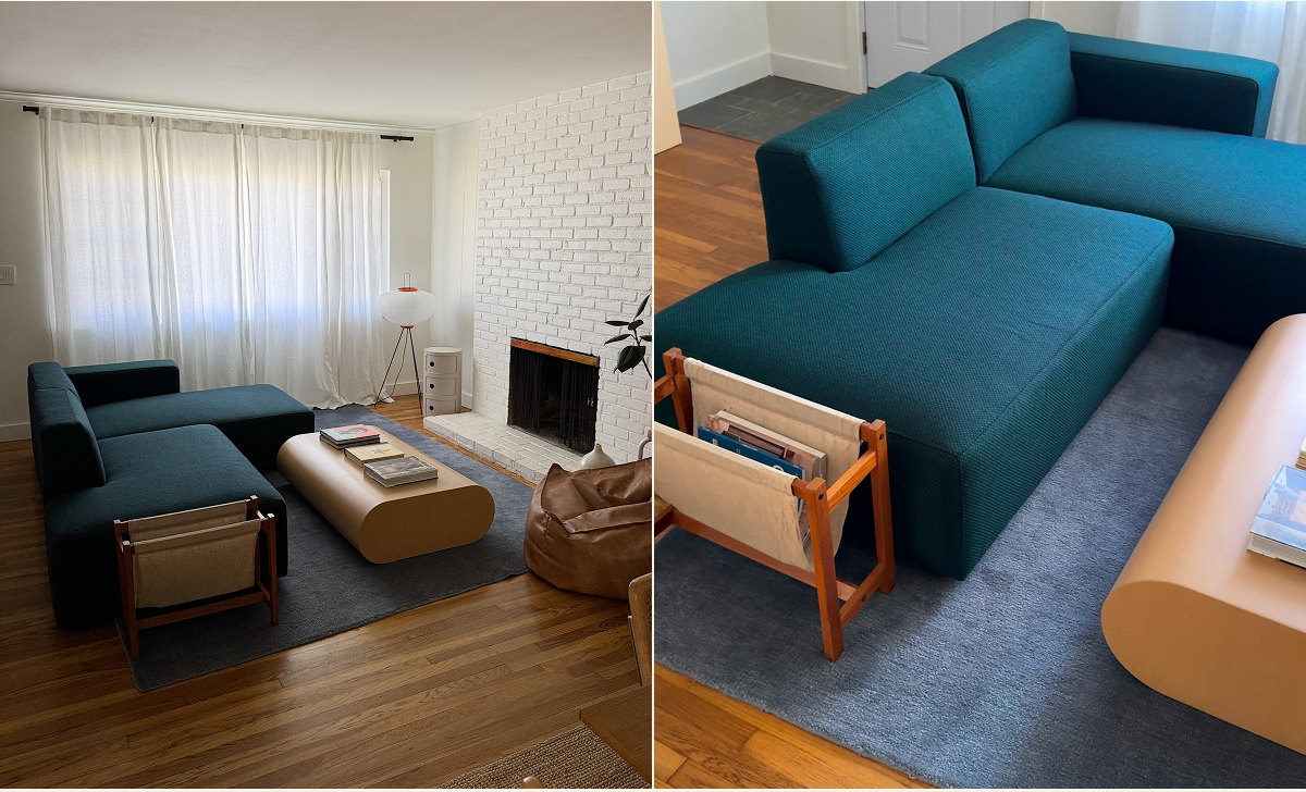 Pictured: The Form Sectional in Sisu by Kvadrat ('Blue/Green')