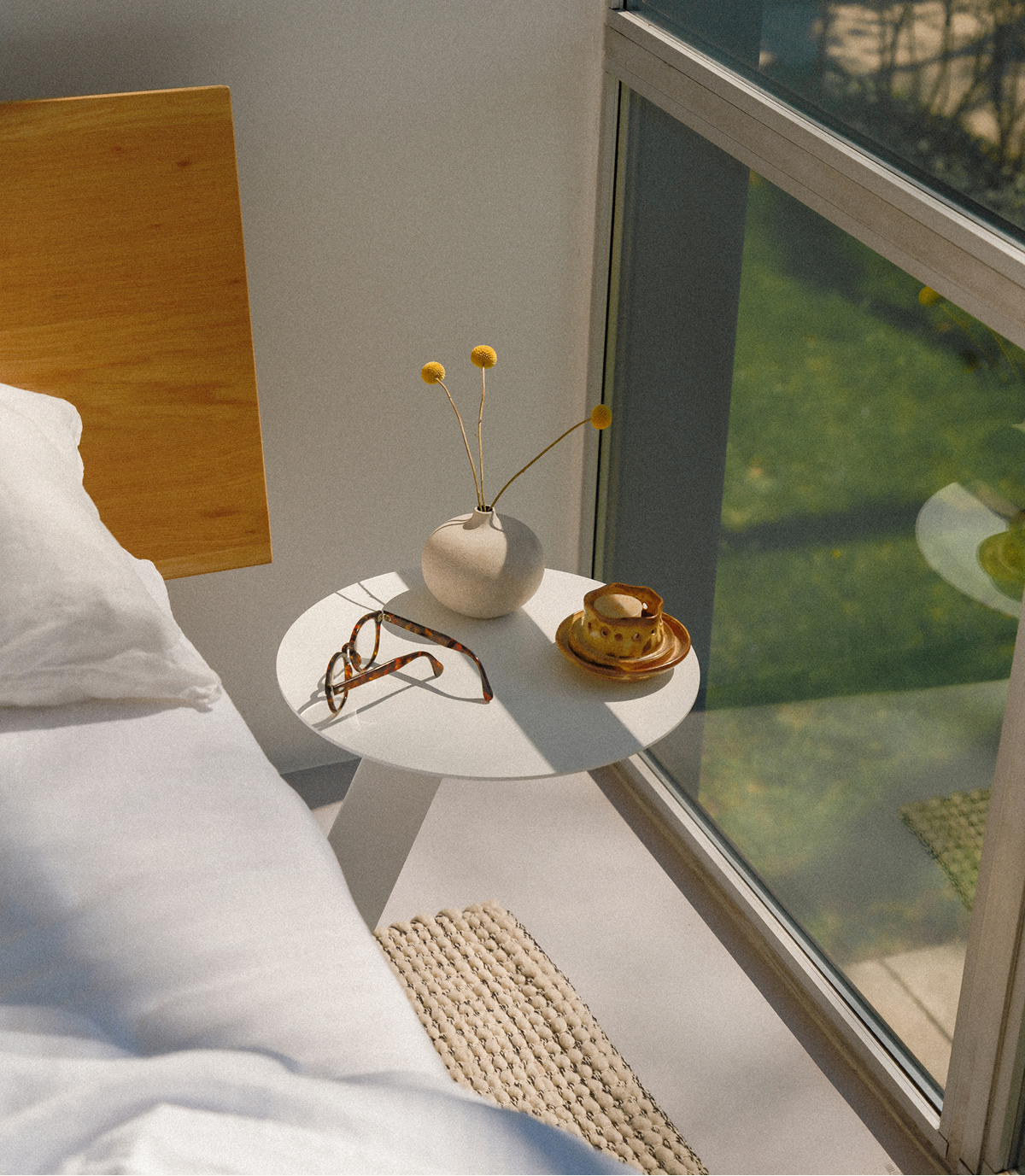 Available Now: The Pop Bedside Table. Pop it on. Switch up the tops. Add a light. Add a charger. All in one bedside table.