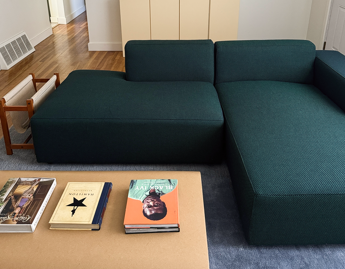 Pictured: The Form Sectional in Sisu by Kvadrat ('Blue/Green')