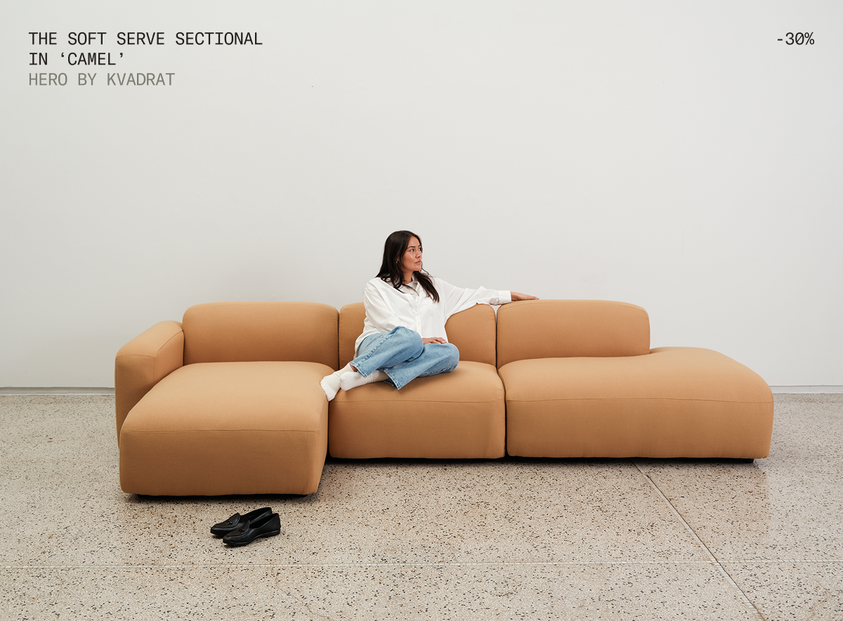 Pictured: The Soft Serve Sectional, now 30% off or 35% off when you bundle and save.