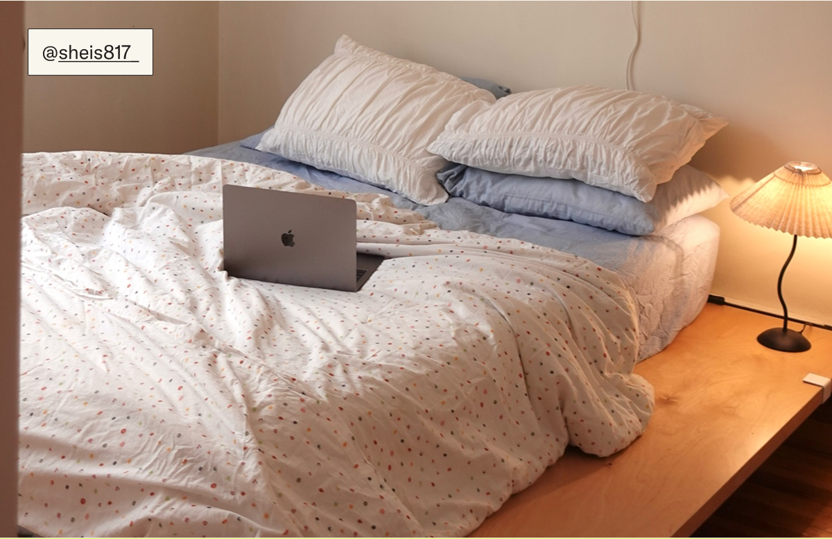 The Bed Frame in "The Loft" configuration, styled by @sheis817_