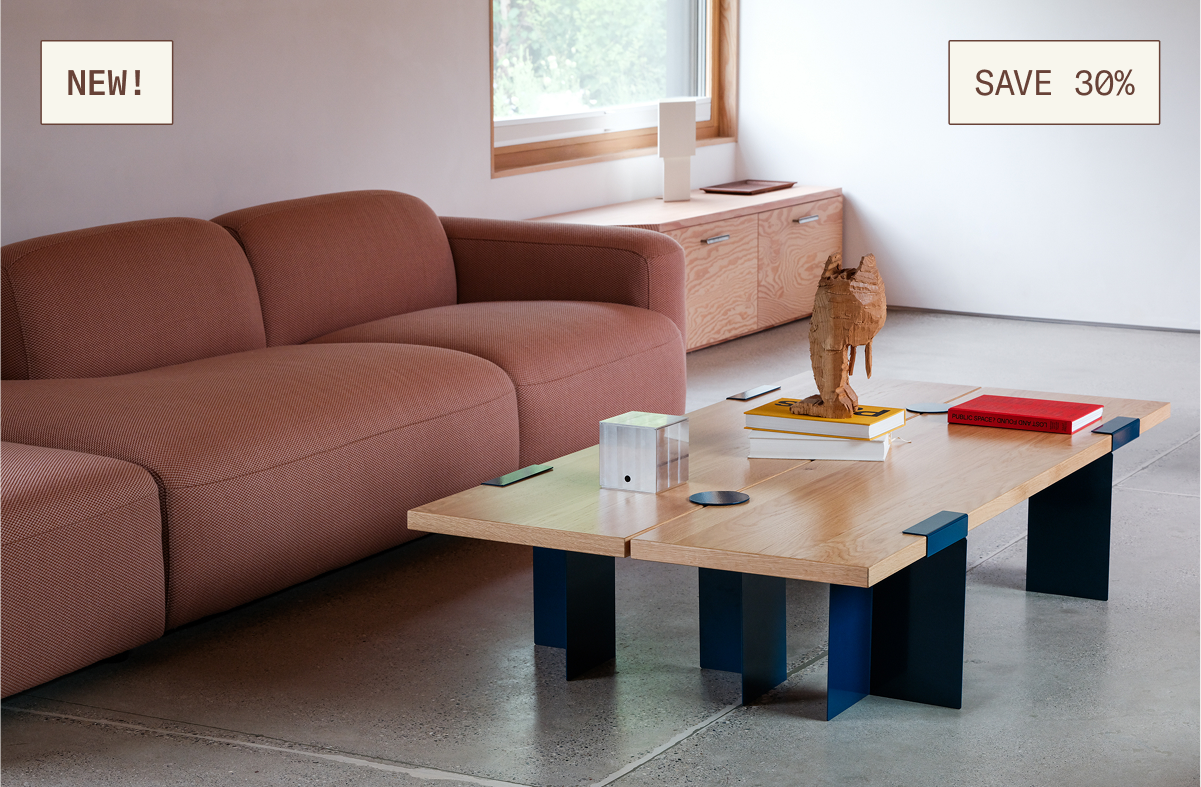 Members save 30% on new products like The Soft Serve Sectional & Lift Off Coffee Table