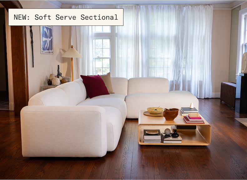 New! The Soft Serve Sectional. Members save 20%.
