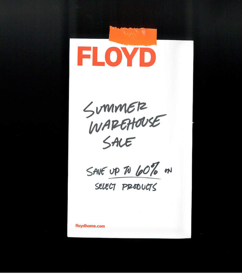 The Summer Warehouse Sale: Save up to 60% on select products.