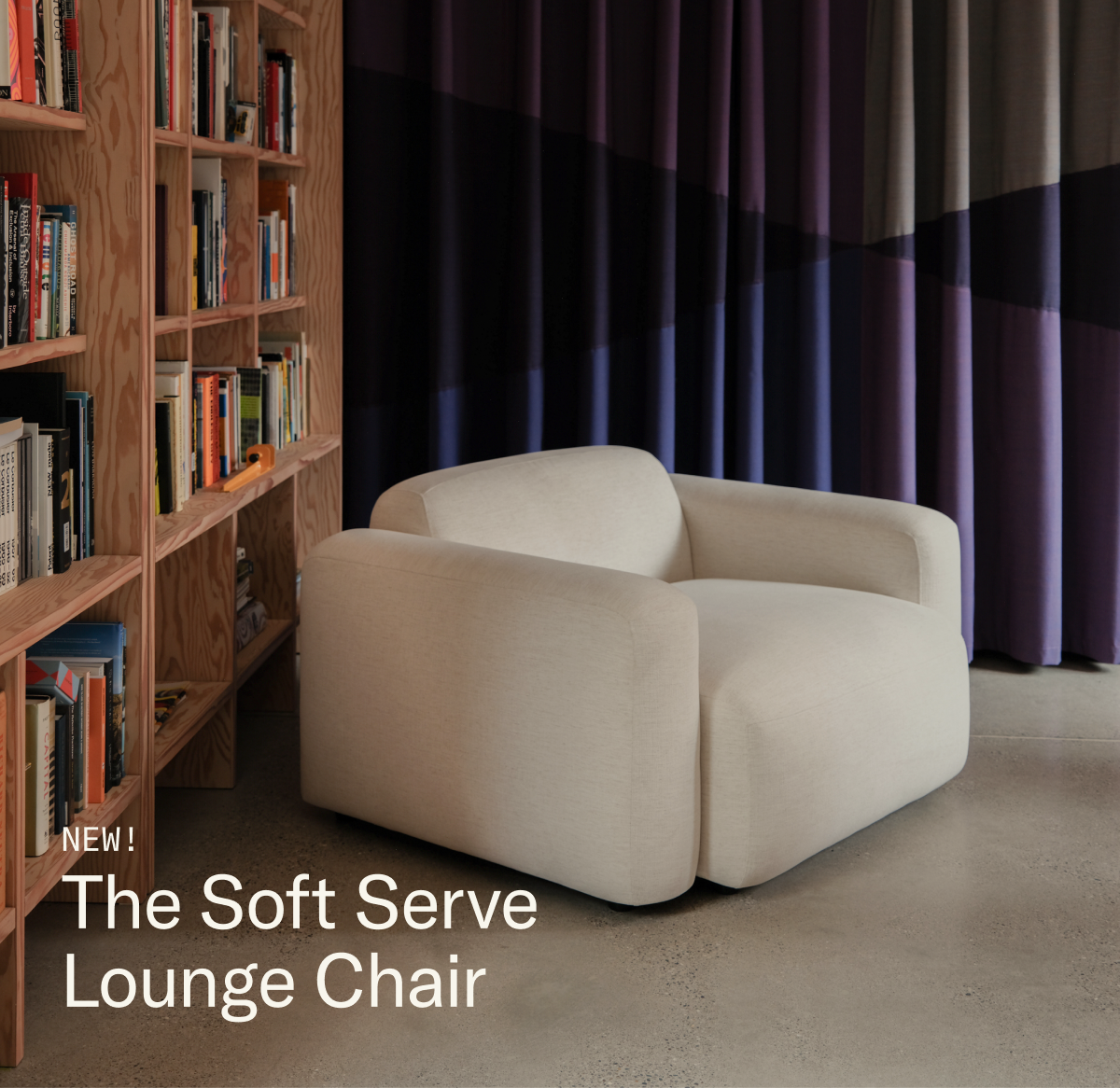 NEW: The Soft Serve Lounge Chair, pictured in 'Snow' (Nomad by Crypton)
