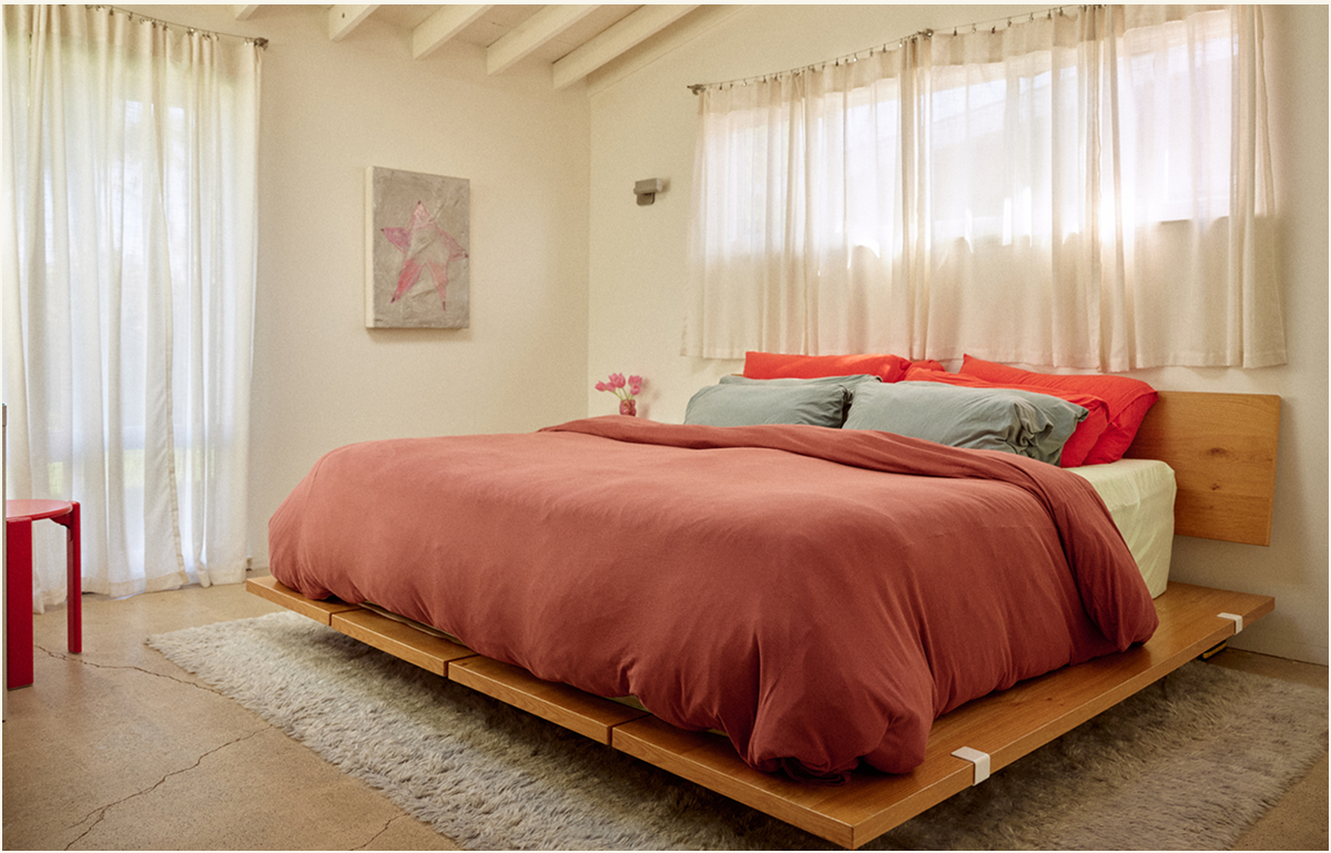 Pictured: The Bed Frame (Original) in Oak/White