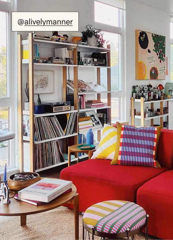 The Shelving System (Tall) in White/Ash, styled by @alivelymanner