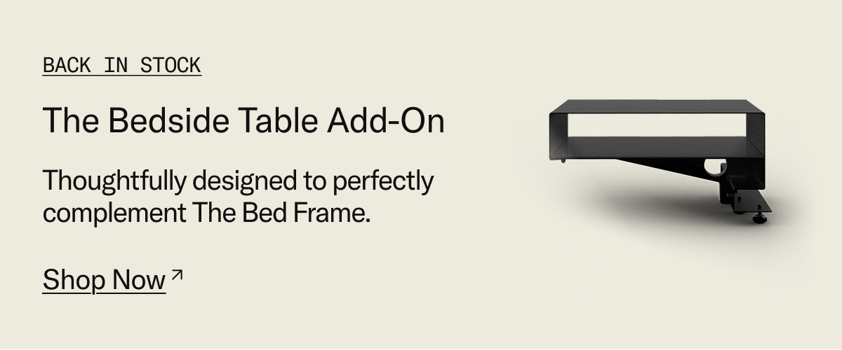 Back in Stock: The Bedside Table Add-On