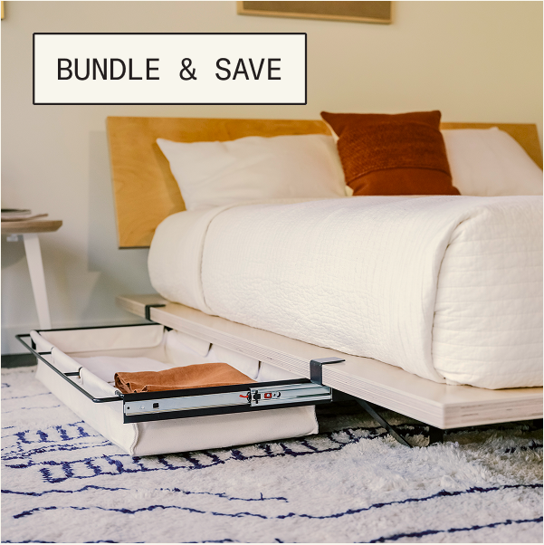 Save 35% when you bundle The Bed Frame with Underbed Storage