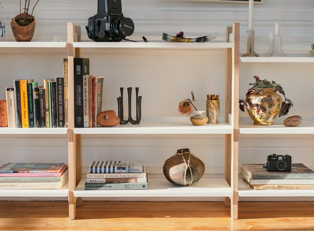 The Shelving System (Short) in Ash/White