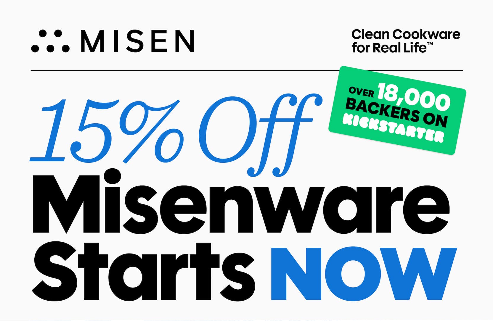 15% off Misenware starts now
