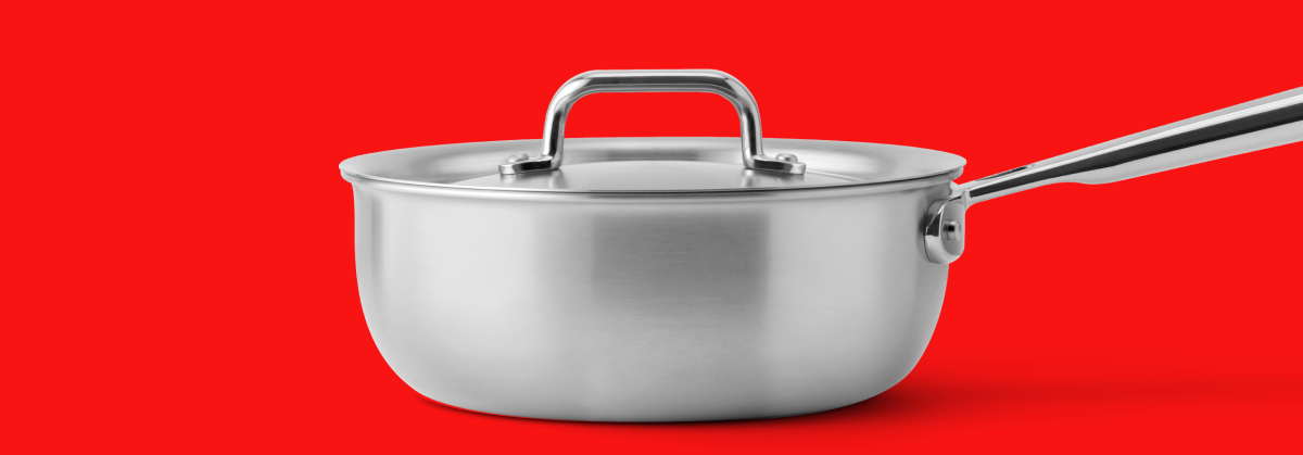 Stainless steel saucier pan