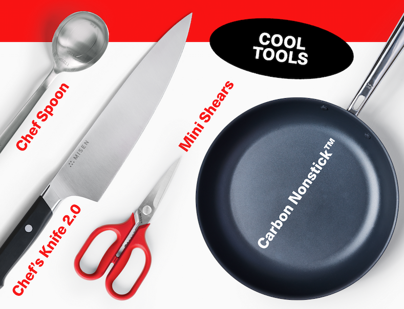 Cool tools | Chef spoon | Mini shears | Carbon nonstick