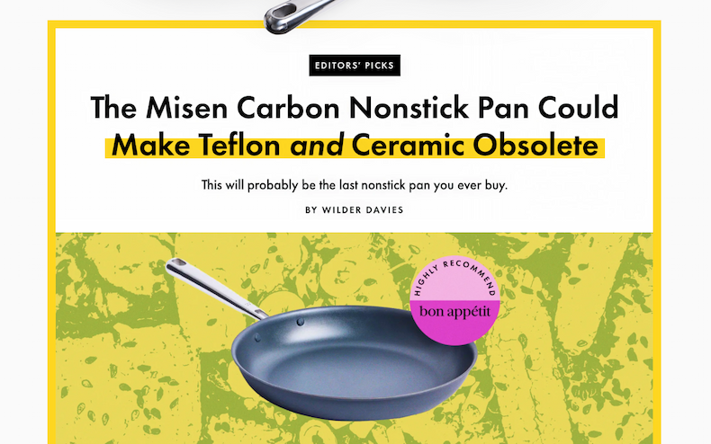 The Misen Carbon Nonstick Pan Could Make Teflon and Ceramic Obsolete