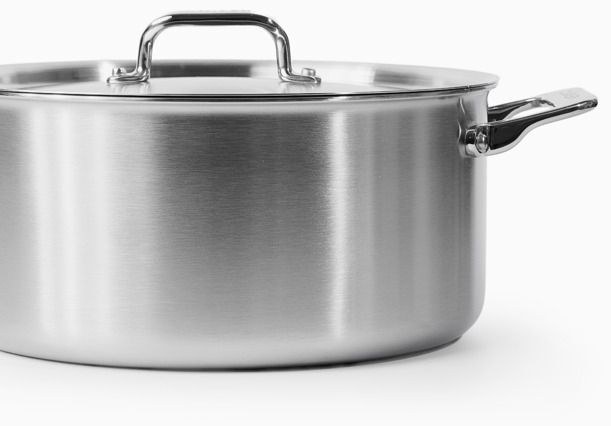 Misen. New products dropping all week! Your new Dutch Oven. Zero heavy lifting. Pre-order our new 6.75 QT Stainless Steel Dutch Oven and get 15% off with code NEW24
